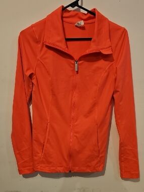Womens Under Armour Like New Zip Active Jacket!!. Gorgeous Neon Coral!! Sz S